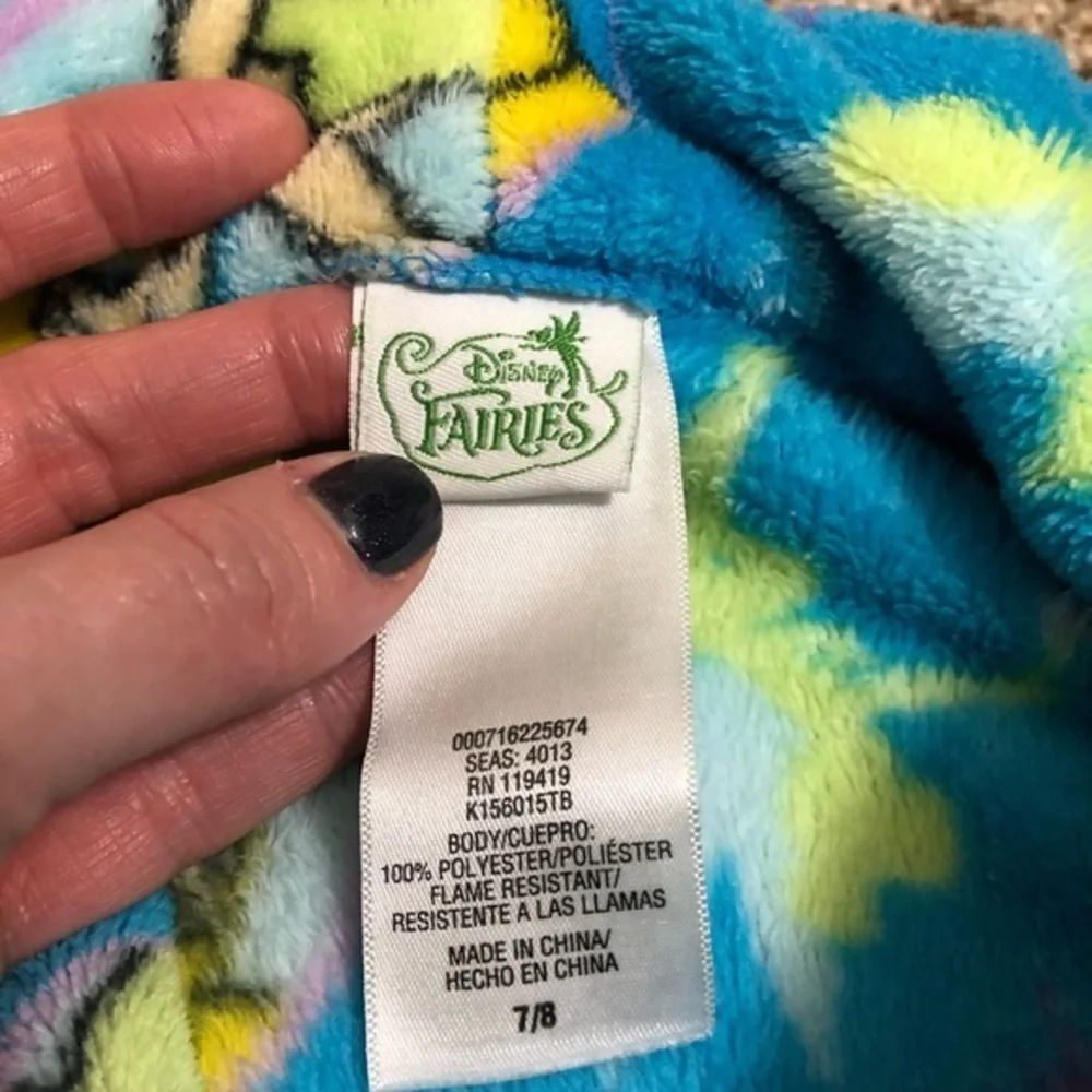 Tinkerbell‎ fleece robe Disney Fairies size 7/8